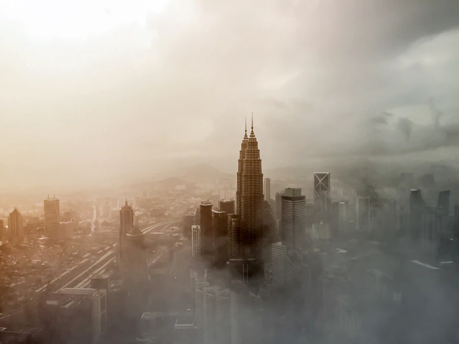 Kuala Lumpur financial district skyline
